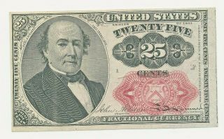 1874 25 Twenty Five Cents Fractional Currency Uncirculated Walker Bank Note