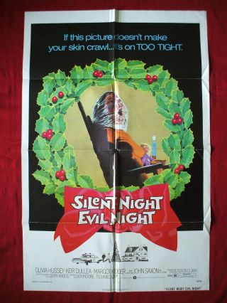 Black Christmas 1974 Movie Poster Silent Night Evil Night Halloween