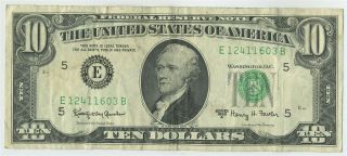 Fr.  2017e 1963a $10 Federal Reserve Note Richmond Virginia Dark Green Seal