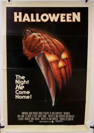 Halloween 1978 Blue Green Rating Box U.  S 1 Sheet Movie Poster Carpenter
