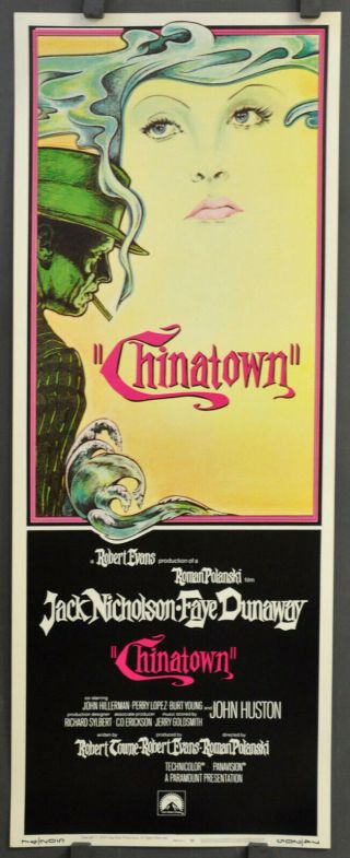 Chinatown 1974 14x36 Nm Movie Poster Jack Nicholson Faye Dunaway Roman Polanski