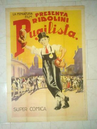 Horseshoes Italy 1sh 1920 Movie Poster Larry Semon Oliver Hardy No Chaplin