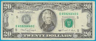 Old Style $20 Bill From Series 1990,  Richmond Frb,  Hard To Find