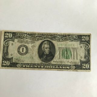 Series 1934 $20 Twenty Dollars Federal Reserve Note Minneapolis Minnesota