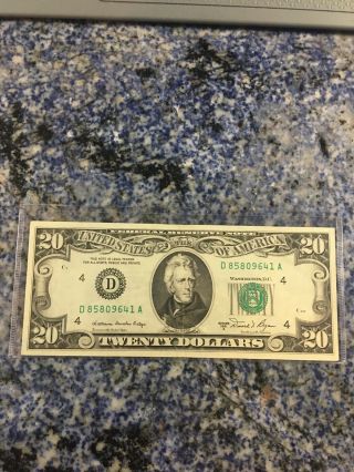 1981 A 20 Dollar Bill