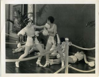Clara Bow Vintage Flapper Girls Pre Code Boxing Leggy 1927 Photograph