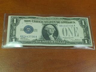 Silver Certificate $1 1928 Funny Back Note