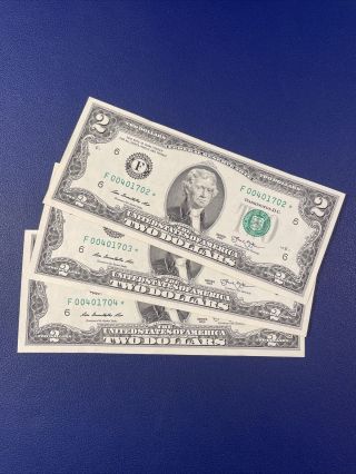 Star Note 2013 $2 Two Dollar Consecutive Serial Number (3)