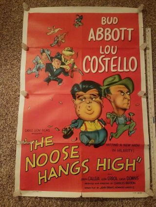 Vintage 1949 THE NOOSE HANGS HIGH ABBOTT COSTELLO Sheet 27 