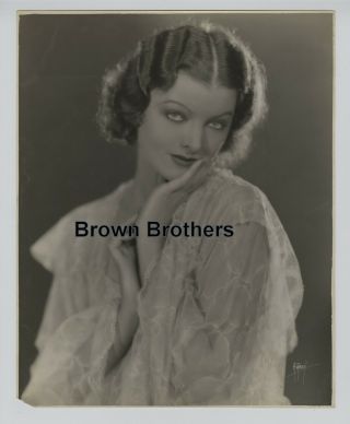 1920s Hollywood Beauty Myrna Loy Fox Films Oversized Dbw Photo By Autrey Bb