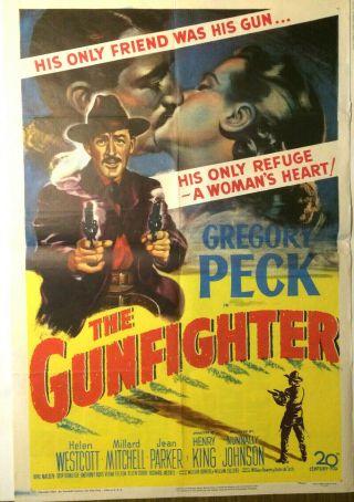 Gunfighter,  The - Us 1 - Sheet Movie Poster / Western Classic - Gregory Peck