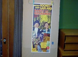 Judy Garland Mickey Rooney Movie Insert Poster " Babes On Broadway "
