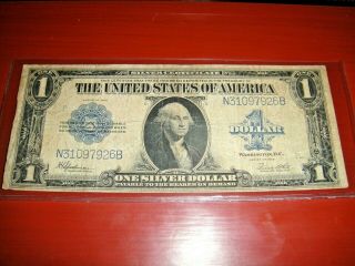 1923 Usa $1 Dollar United States Silver Certificate Large Bank Note