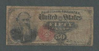 1863 United States 50c Fifty Cents Fractional Currency Note - S180