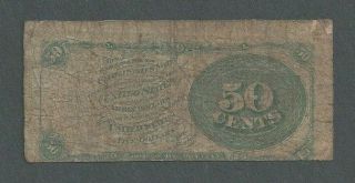 1863 United States 50c Fifty Cents Fractional Currency Note - S180 2