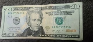 20 Dollar Bill Low Serial Number