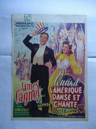 Michael Curtiz/james Cagney/ Yankee Doodle Dandy /u06/original Belgium Poster
