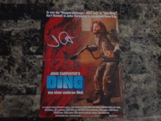 The Thing Rare Signed German Movie Poster John Carpenter,  Photo Proof 3
