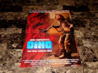 The Thing Rare Signed German Movie Poster John Carpenter,  Photo Proof 4