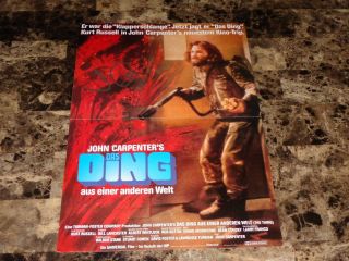 The Thing Rare Signed German Movie Poster John Carpenter,  Photo Proof 5