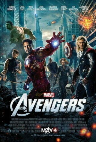 The Avengers Org Ds Movie Poster Authentic Final Captain America Hulk Iron Man