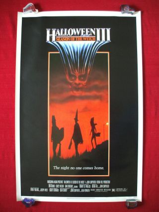 Halloween 3 Iii 1982 Movie Poster Season Of The Witch Mask Rolled Nm - M