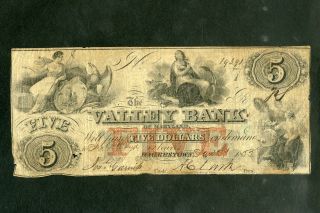 Us Paper Money 1833 $5 Hagerstown Md Obsolete