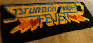 Unique - One Of A Kind - Handmade Saturday Night Fever Logo Latched Rug