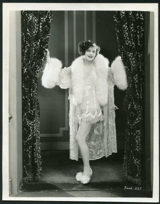 Clara Bow In Flapper - Style Negligee Vintage 1920s Portrait Dblwt Photo