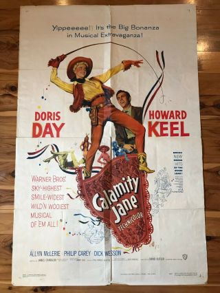 1 - Sheet Poster 27x41: Calamity Jane (1953) Doris Day,  Howard Keel