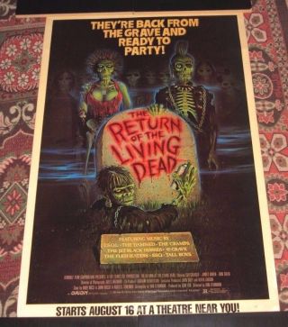 Return Of The Living Dead - 1985 - 29 " X 45 " - 1 Sheet Poster - Rare Version