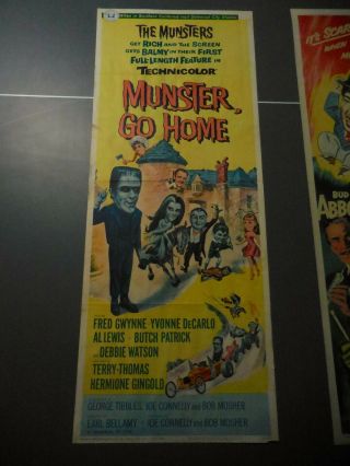 1966 Munsters Go Home Horror Insert Poster