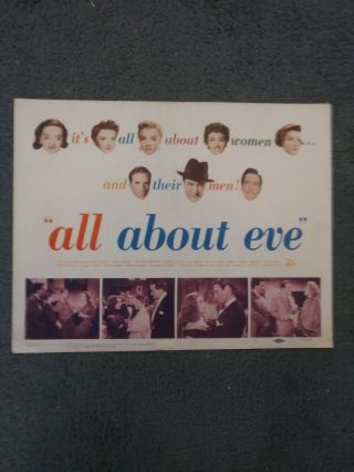 " All About Eve " Bette Davis Lobby Card - 1950