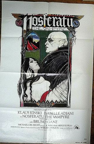 Klaus Kinski (nosferatu The Vampyre) Orig,  1979 One Sheet Movie Poster