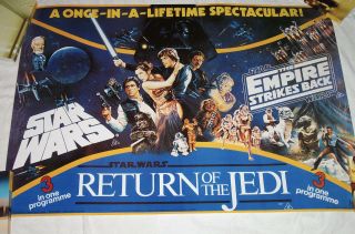 Star Wars,  Empire Strikes Back,  Return Of The Jedi - British Quad 3 - 1 Poster 93 