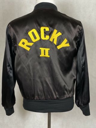 Authentic Rocky Ii 1979 Film Crew Cast Exclusive Black Jacket Medium Stallone