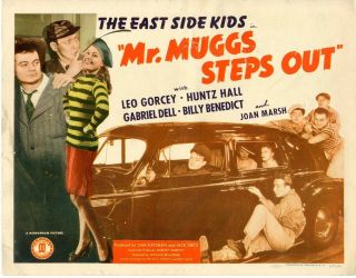 Mr.  Muggs Steps Out 1943 8 Lobby Card Set East Side Kids F - 1 Pc Wht Tpe 1 " X5