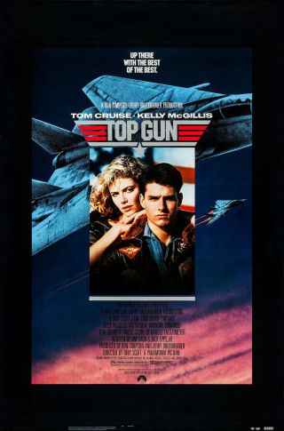Top Gun (1986) Movie Poster,  Ss,  Nm,  Rolled