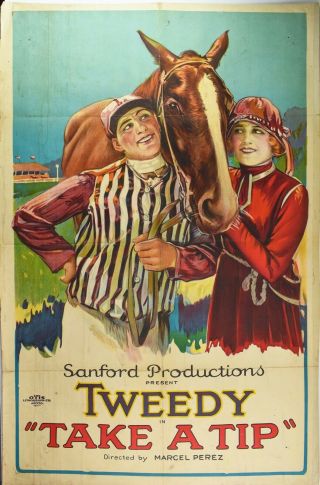 1922 Silent Film Short Poster Take A Tip Marcel Perez - No Rsv Cr - 34