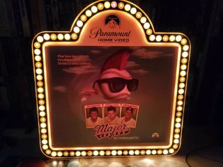 Video Vhs Rental Store 80s Paramount Light Up Display Sign W/ 5 Movie Signs