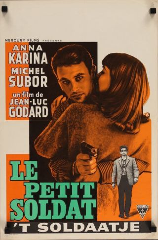 Le Petit Soldat Belgian Movie Poster Jean - Luc Godard Anna Karina Nm