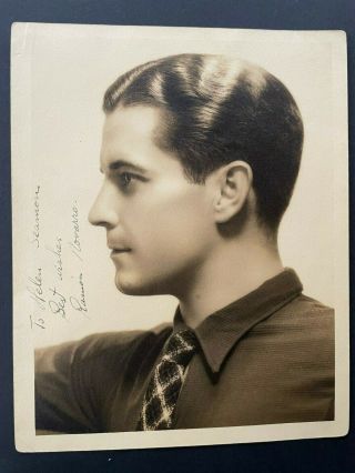 Ramon Novarro Signed,  Double Wt 1930 Vintage 8 X 10 " Photograph,  George Hurrell