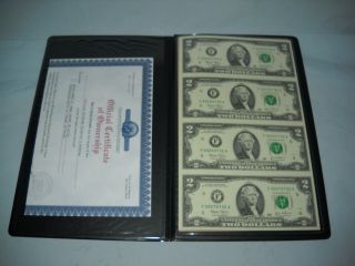 2003 F $2 Dollar Bills Uncut Sheets " World Reserve Monetary Exchange " Binder 2