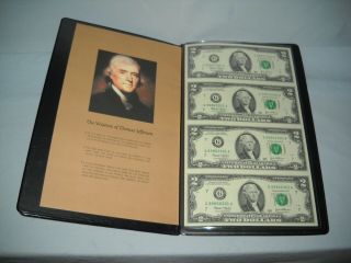 2003 G $2 Dollar Bills Uncut Sheets " World Reserve Monetary Exchange " Binder 6