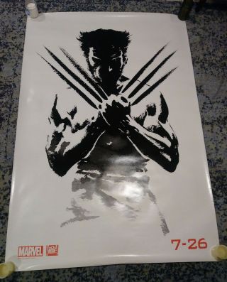 Rare 20th Century Fox Marvel The Wolverine 2013 Studio Movie Poster Memorabilia