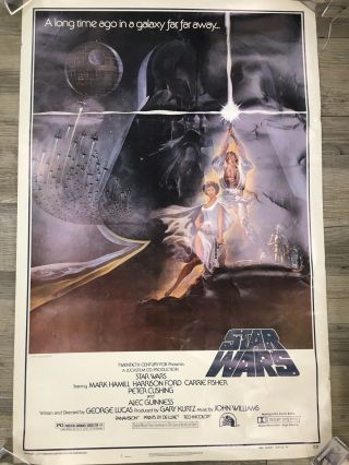 1977 Authentic Star Wars Movie Poster,  Type A,  27x41,