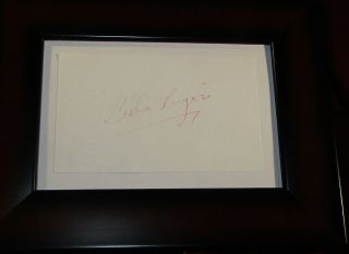 Bela Lugosi Autographed Vintage Cut Signature On Card Dracula
