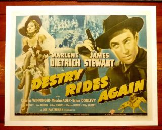 First Release U.  S.  Half Sheet Movie Poster " Destry Rides Again " 1939 Di