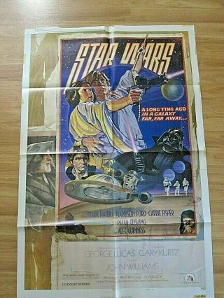 1977 Star Wars One Sheet Movie Poster - Style D