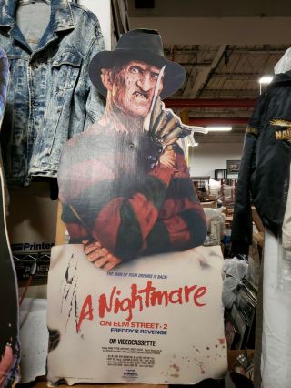 Freddy Krueger A Nightmare On Elm St.  2 Partial Life Size Standee Vtg 1986